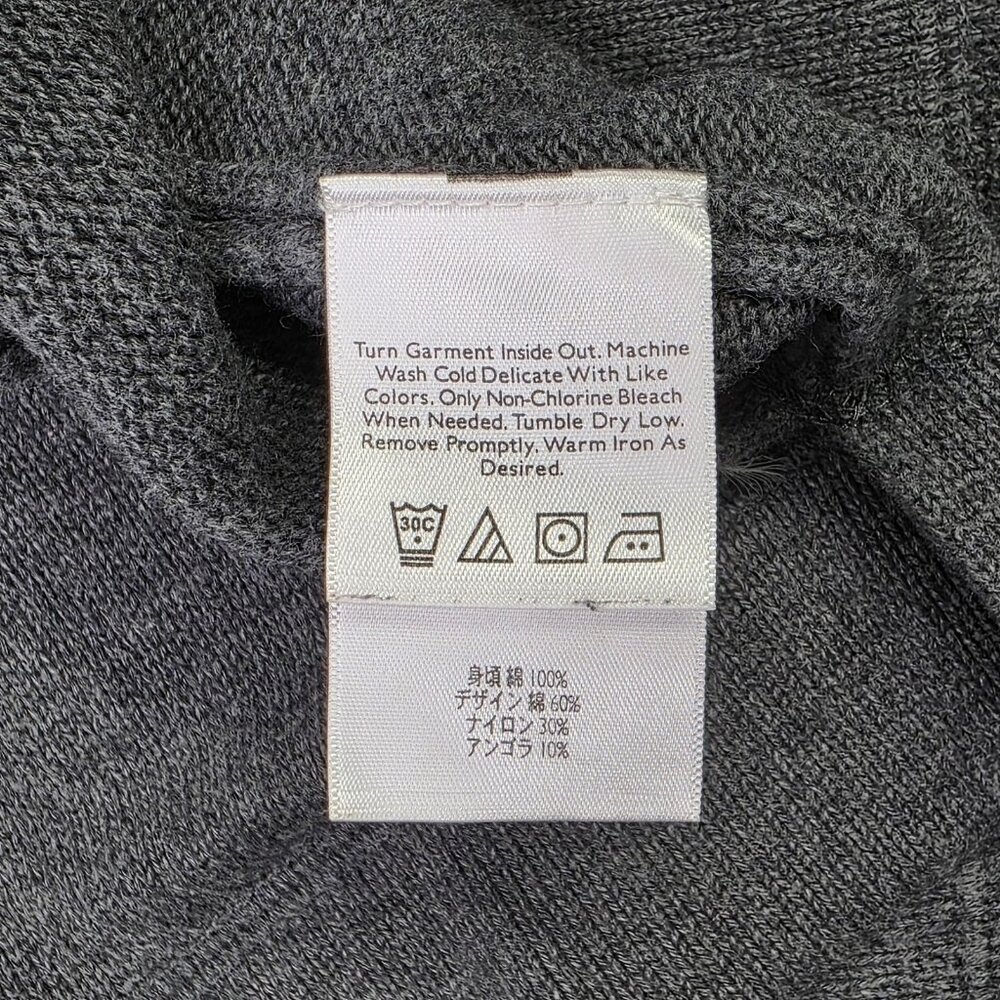Eddie Bauer Sweater Womens Large Gray Fair Isle Raglan Pullover Cotton Angora - Picture 10 of 12